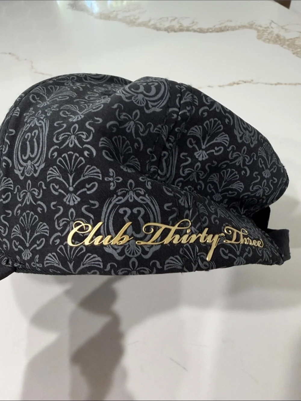 NWT Rare Disneyland Club 33 Haunted Mansion Black & Grey Gold Logo Hat | OS